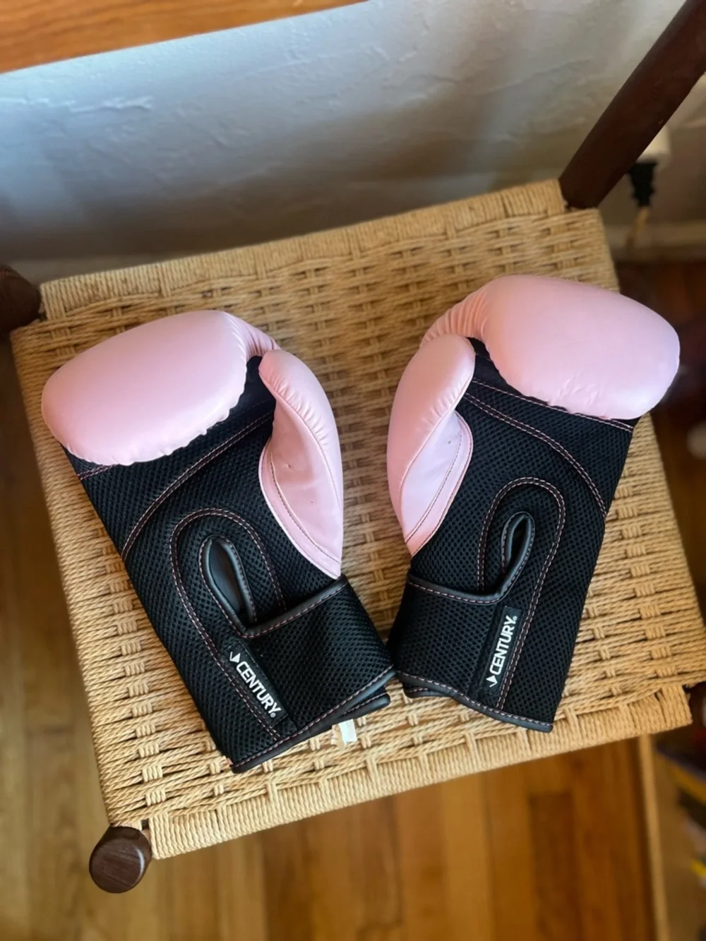 Century Boxing Gloves Pink Black Training Sparring Gloves Kickboxing Fitness